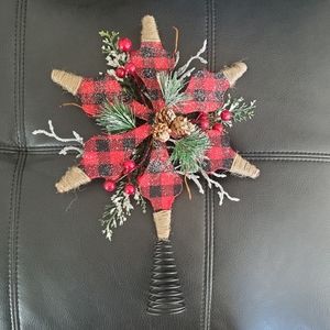 Frosted Christmas Tree Topper